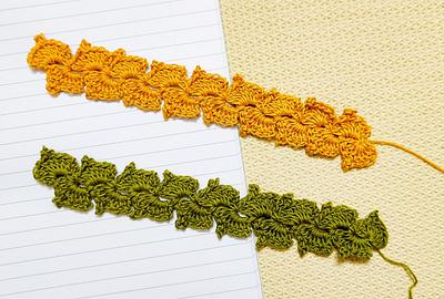 Leaf Bunch Crochet Bookmark  - Project by rajiscrafthobby