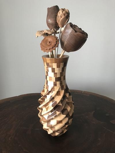 Segmented 4-Axis CNC Carved Vase #1 - Project by BerchtoldDesignBuild