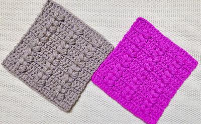 How To Crochet Puff Heart Square Coaster - Project by rajiscrafthobby