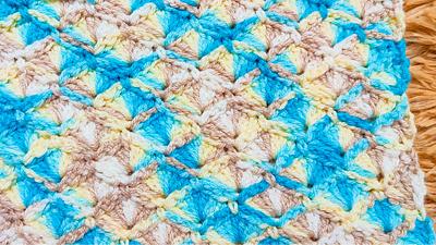 Easy Crochet Shell Block Blanket - Project by rajiscrafthobby