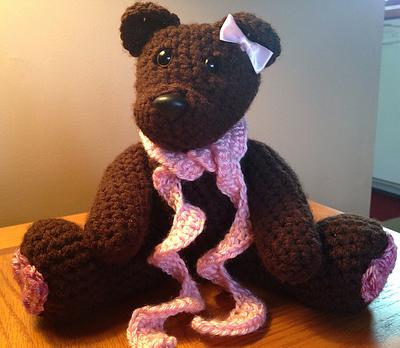 Bear for a baby girl - Project by KristinCrochets