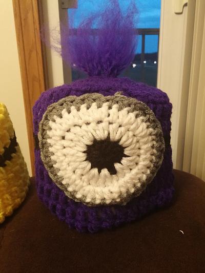 minion and evil minion toilet paper covers - Project by Down Home Crochet