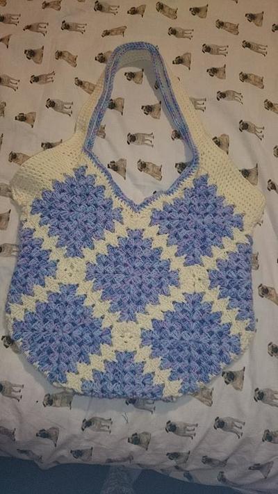 Blue Granny Square Bag - Project by Amie Jane