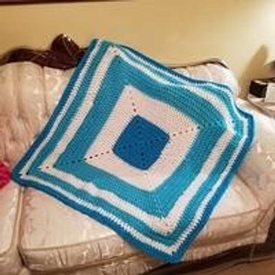 Baby Blanket Turquoise - Project by Rosario Rodriguez