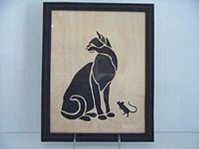 Cat and Mouse Games- Framed - Project by woodworker13403