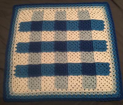 Plaid Granny Square Baby Blanket - Project by Vorlicek