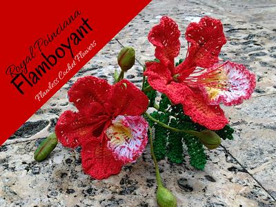 Royal Poinciana, Flamboyant, Delonix Regia - Project by Flawless Crochet Flowers