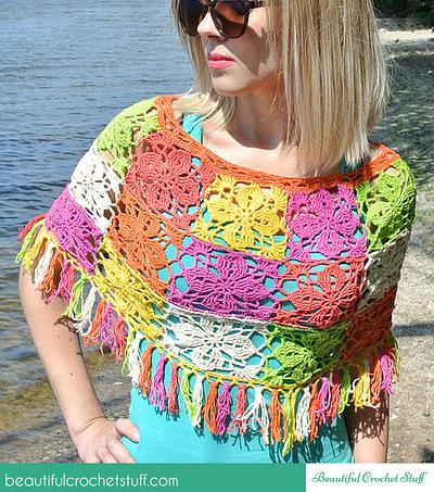 Crochet Summer Poncho Free Pattern - Project by janegreen