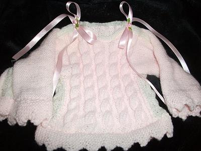 ribbon aran jumper - Project by mobilecrafts