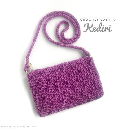 Spotted purse with long strap - Project by Farida Cahyaning Ati