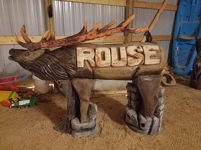 Elk name sign - Project by Carvings by Levi