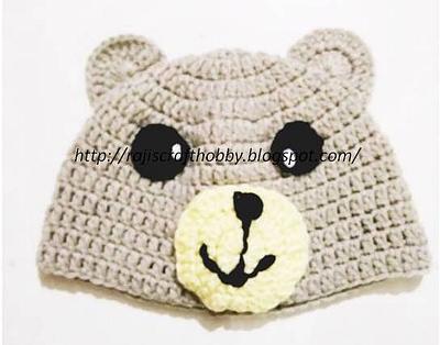 Crochet Bear Hat - Project by rajiscrafthobby