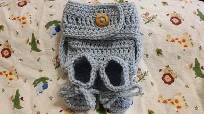 newborn diaper cover and shoes set - Project by chasityr