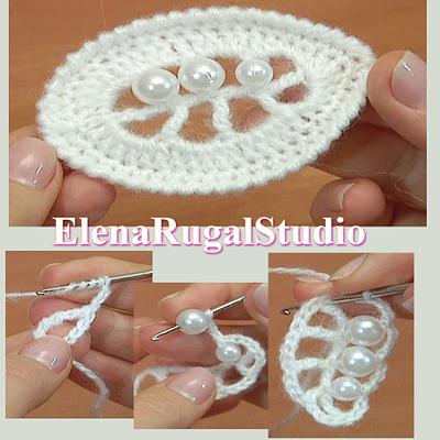 Crochet Easy Oval Leaf - Project by ElenaRugalStudio