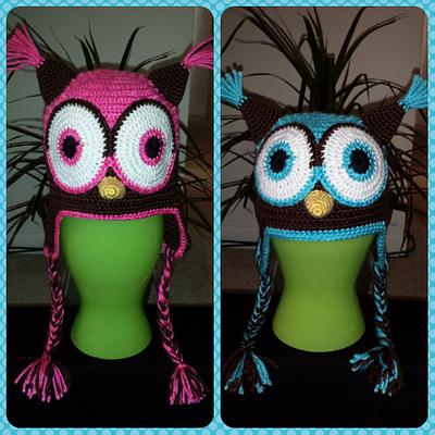 owl hats - Project by crochet2love