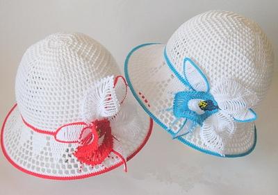 Baby hat with orchild - Project by tatMart