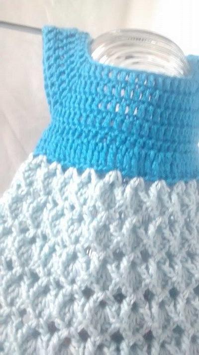 Crochet Blue Party dress for little girl, Crochet dress for babies, - Project by ♥♥♥ CrochetingPrecious  ♥♥♥