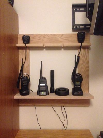 Portable Radio Charging Shelf - Project by Roushwoodworking