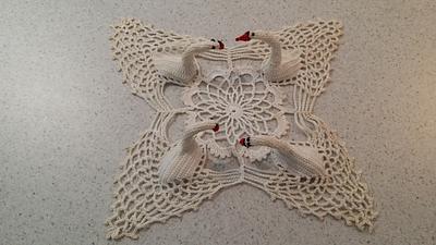 Swan doilie - Project by Janice Welsh
