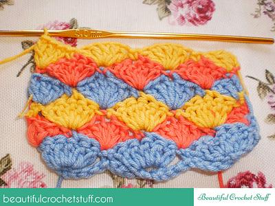 How to make the shell stitch - Project by janegreen