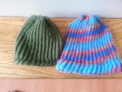Loomed hats - Project by Elizabeth (Betty) Weeks