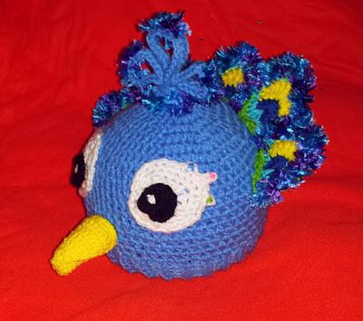 Peacock  hat - Project by sherry sanders