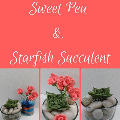 Free Sweet Pea & Starfish Succulent - Project by Flawless Crochet Flowers