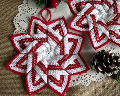 Star Pot Holder Crochet Pattern - Project by Liliacraftparty