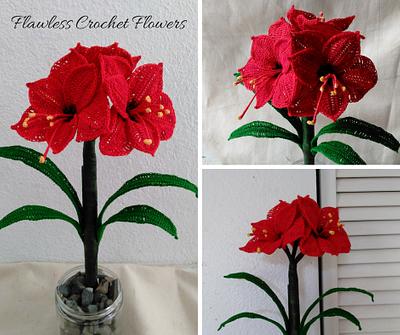 Amaryllis Flower Pattern - Project by Flawless Crochet Flowers