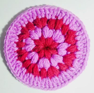 Puff Stitch Coaster - Project by rajiscrafthobby