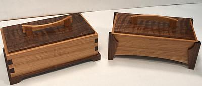 A Couple of Hickory and Walnut Keepsake Boxes - Project by kdc68