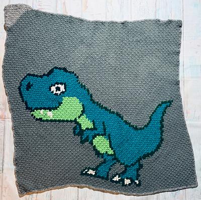 T-Rex Blanket - Project by Jas K Crochet