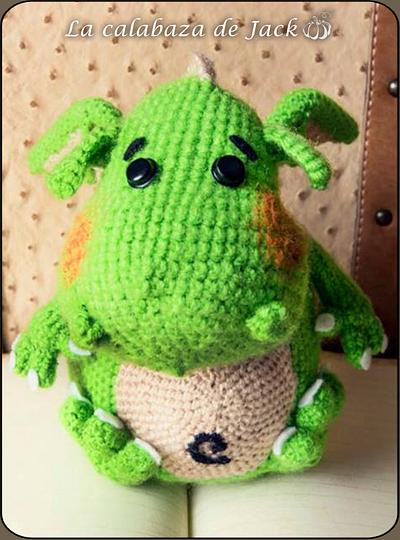 Green crochet dragon - La Calabaza de Jack - Project by La Calabaza de Jack