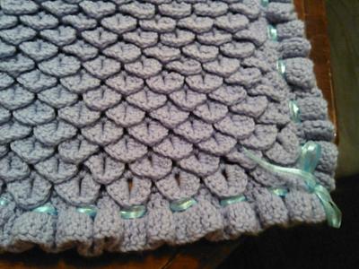Crocodile Stitch Baby Blanket - Project by Annigai