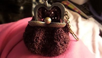 Burgundy coin purse - Project by Kristi