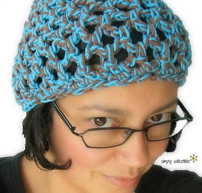 Penelope’s Beach Beanie free crochet pattern – Newborn to Adult sizes - Project by Simply Collectible - Celina Lane