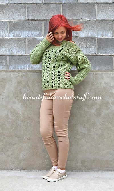 Crochet Sweater (Pullover) Free Pattern - Project by janegreen