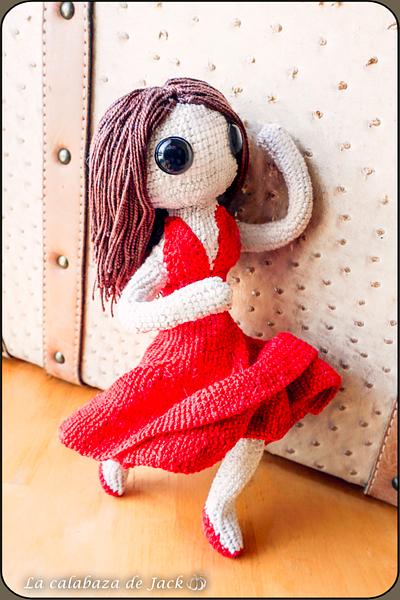 Whatsapp Flamenca Amigurumi - La Calabaza de Jack - Project by La Calabaza de Jack