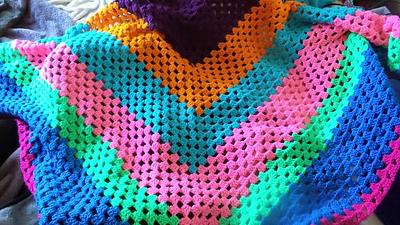 Multi colored shawl - Project by Kristi