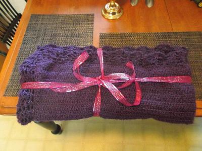 my soft Lions Brand Homespun LG. lap blanket - Project by ja9ner