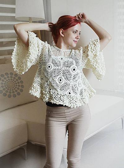 Crochet Blouse Pattern - Project by janegreen