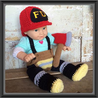 Newborn Firefighter Outfit - Project by Alana Judah