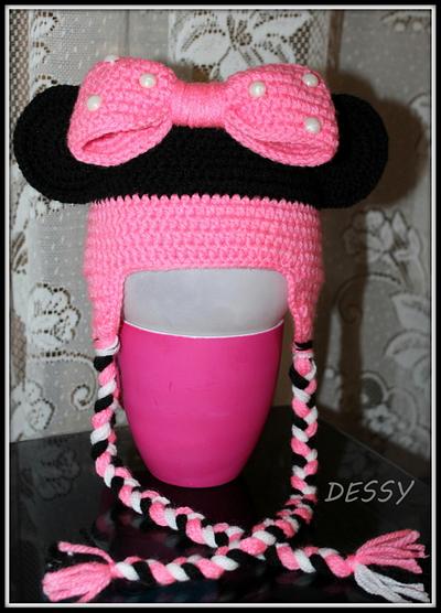 Minnie mouse crohet baby hat - Project by Dessy