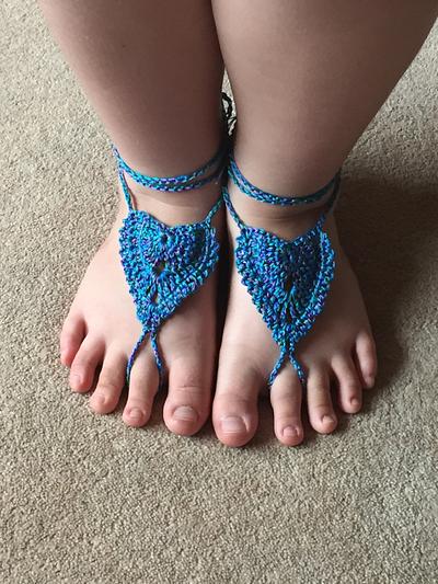 Barefoot Sandals Heart Shape - Project by Rubyred0825