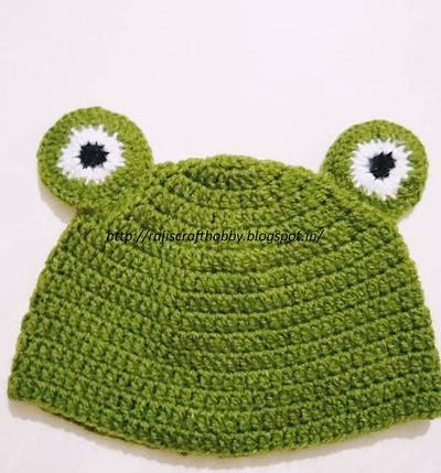 Frog Hat - Project by rajiscrafthobby