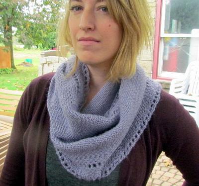mohair/wool/acrylic blend infinity scarf - Project by HookedbyAmy 