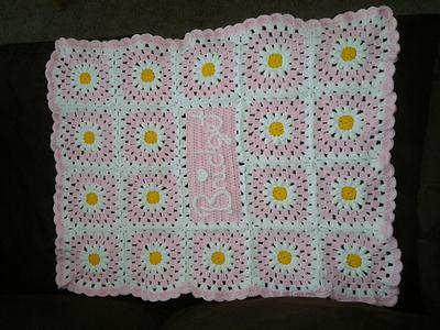 Daisy Baby Afghan - Project by JennKMB (Sly n' Crafty)