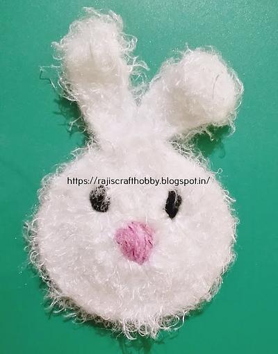 Easy Crochet Bunny Applique Pattern - Project by rajiscrafthobby