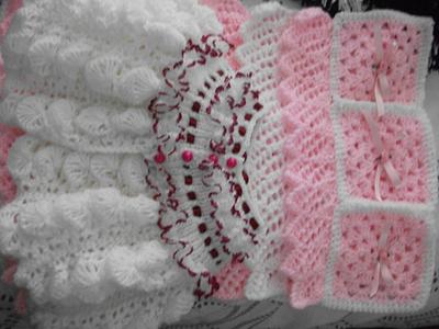 Frills Crochet Blanket and Shell Jacket - Project by mobilecrafts