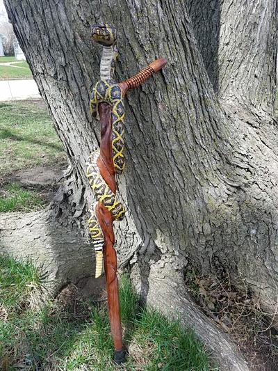 Rattlesnake cane - Project by Carvings by Levi